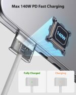 BOUTOP 2m USB C į Mag-Safe 3 kabelis, 140 W PD greito įkrovimo - Image 3