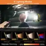 „ERAY“ 150 W LED saule įkraunamas statybinis prožektorius - Image 2